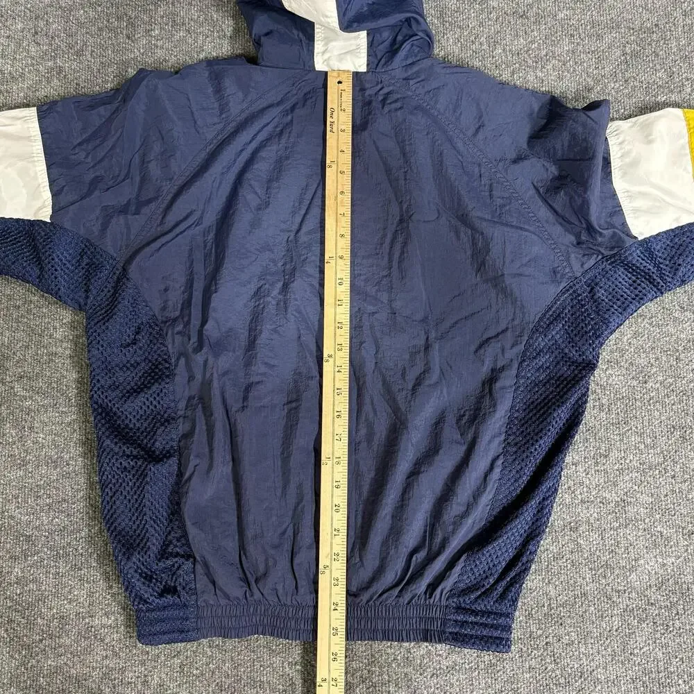 Vintage Nike Jacket Boys XL 18-20 Blue Colorblock Hooded Windbreaker Nylon